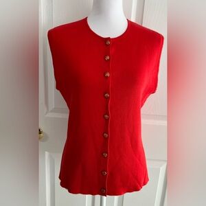 Anne Klein II Button Down Sleeveless Top - Size Large